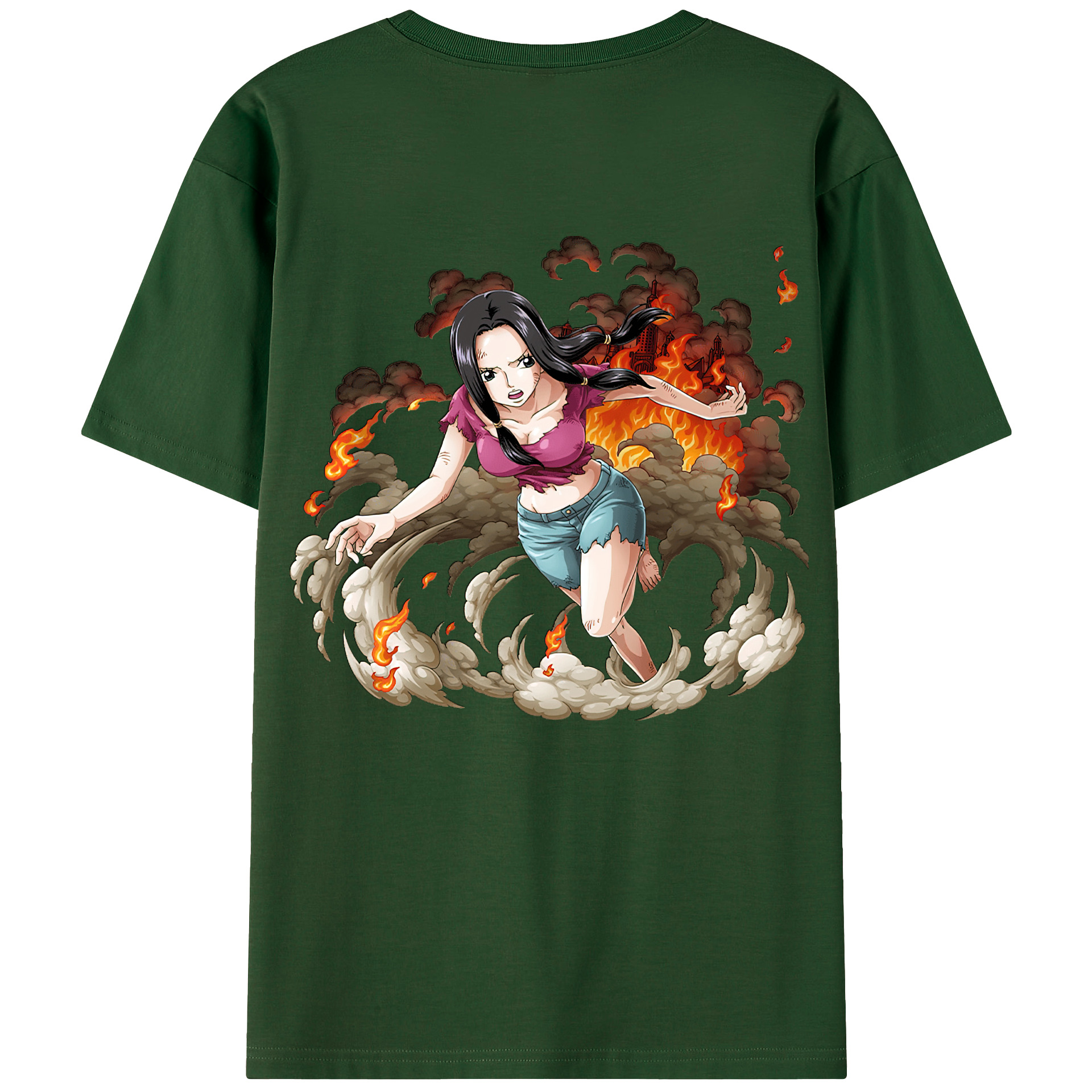 ワンピース ニコ・ロビン ONE PIECE Nico Robin 綿100％半袖Tシャツ（背面プリント）